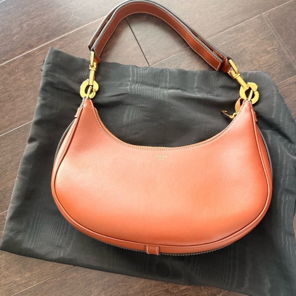 Celine Brown Leather Ava Shoulder Bag